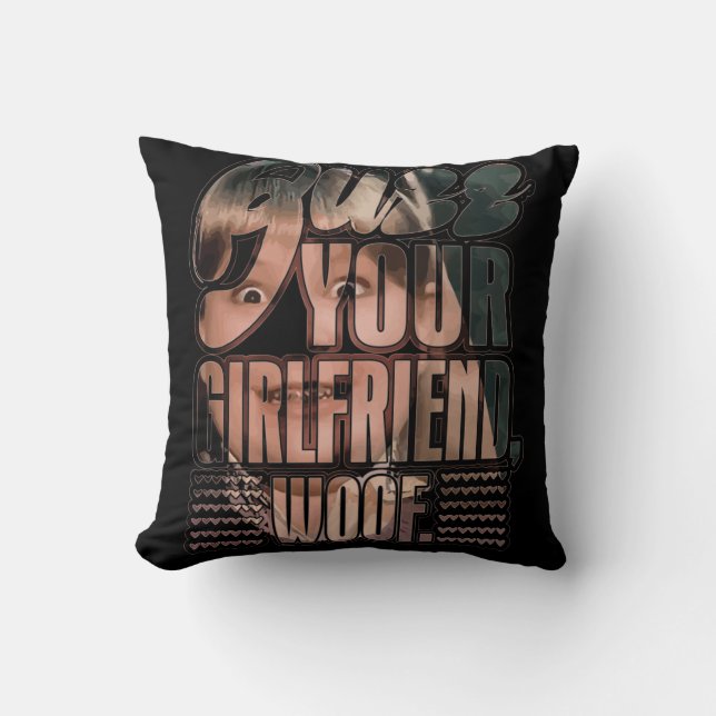 Coussin Buzz votre petite amie Woof (Recto)