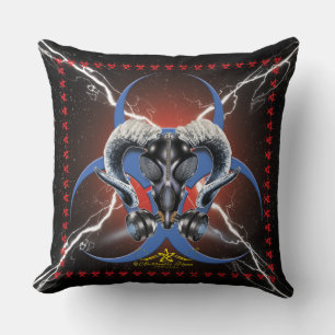 COUSSIN BW ! AVERTISSEMENT BIOHAZARD ! CRÂNE