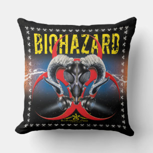 COUSSIN BW ! AVERTISSEMENT BIOHAZARD ! CRÂNE