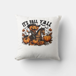 Coussin C’est l’Halloween de l’automne Y’all rétro