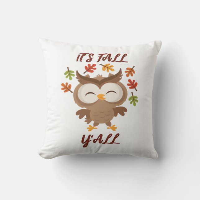 Coussin C’est la citation de l’automne Y’all tendance (Recto)