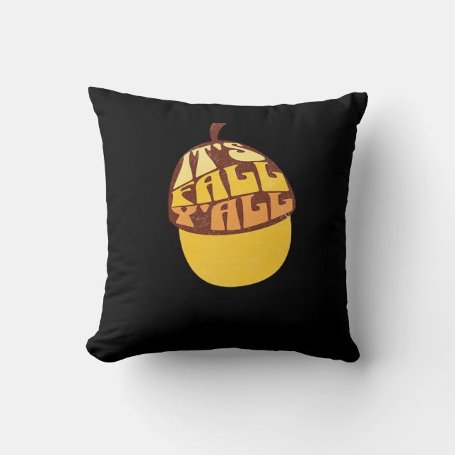 Coussin C’est la classe rétro automne Y’all (Recto)