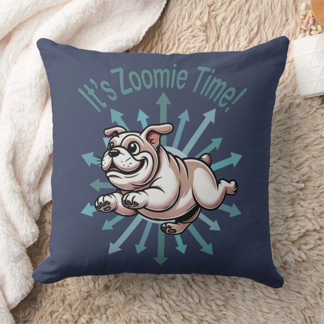 Coussin C’est Zoomie Time Bulldog (Couverture)