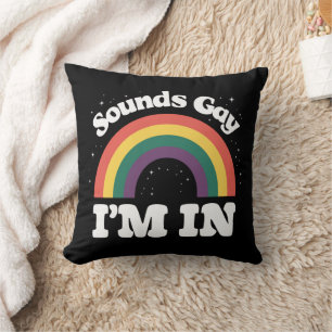 Coussin Ça a l'air gay, je suis dans le mois de la fierté