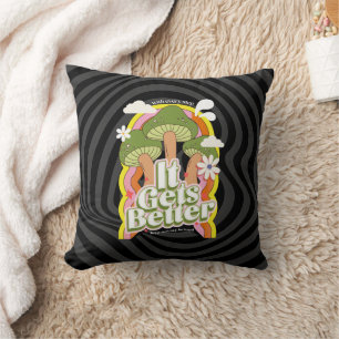 Coussin Ça devient mieux   Personnalisation de Good Vibes 