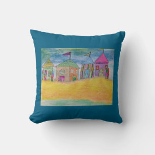 Coussin Cabanes de plage colorées