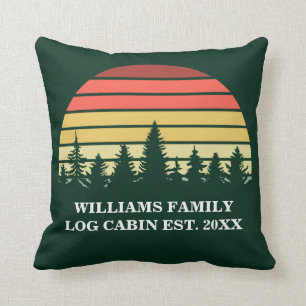 Coussin Cabine de coucher de soleil sur mesure Lake House 