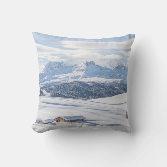 Coussin Cabine Retraite Snowscape | Dolomites (Recto)