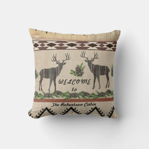 Coussin Cabine Russe Bienvenue Nom De Famille Deer Antlers