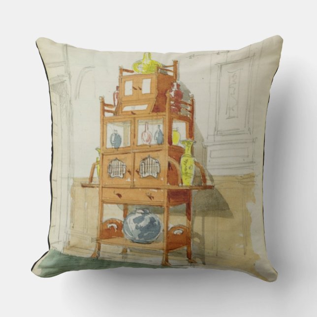 Coussin Cabinet d'exposition, c.1860s-70s (la semaine et (Recto)