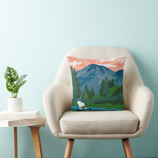 Coussin cacahuètes | Canoë Snoopy & Woodstock (Chaise)