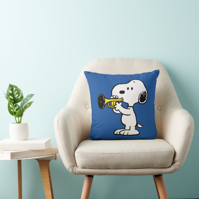 Coussin cacahuètes | Joueur de trompette Snoopy (Chaise)