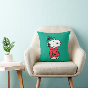 Coussin cacahuètes   Snoopy Chat d'hiver et Casquette