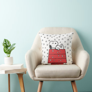 Coussin cacahuètes   Snoopy Doghouse Snowflakes