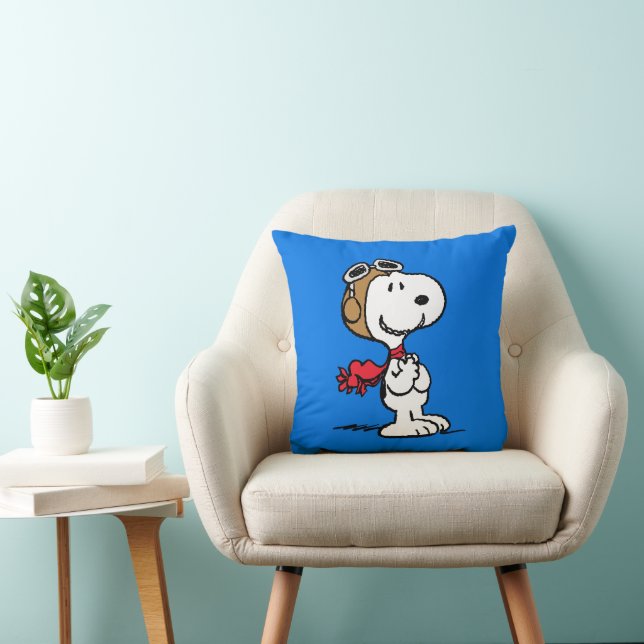Coussin cacahuètes | Snoopy L'As Volant (Chaise)