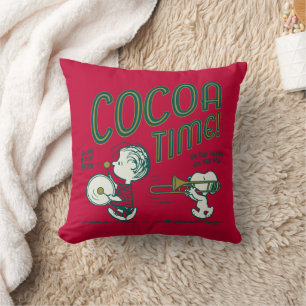 Coussin cacahuètes   Snoopy & Linus Cocoa Time