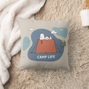 Coussin cacahuètes   Snoopy & Woodstock Camp Life