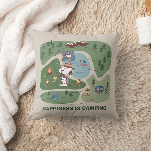 Coussin cacahuètes | Snoopy & Woodstock Carte du camp (Couverture)