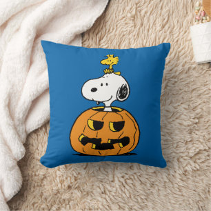 Coussin cacahuètes   Snoopy & Woodstock Citrouille pop-up