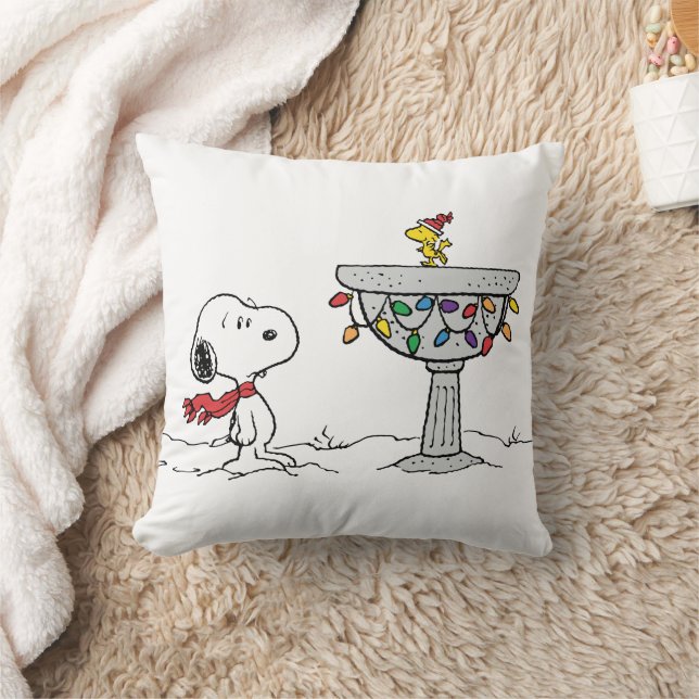 Coussin cacahuètes | Snoopy & Woodstock Froid Birdbath (Couverture)