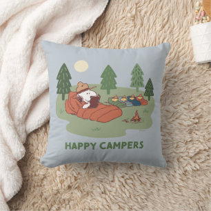 Coussin cacahuètes   Snoopy & Woodstock Happy Campers