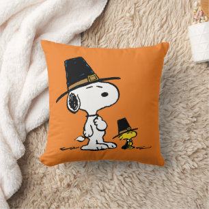 Coussin cacahuètes   Snoopy & Woodstock Pilgrim