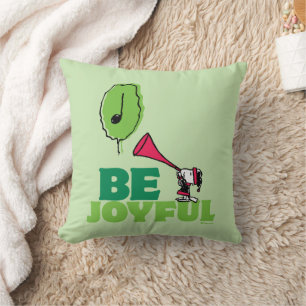 Coussin cacahuètes   Woodstock Soyez Joyeux