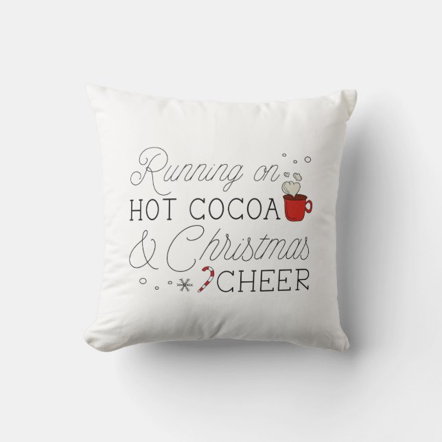 Coussin Cacao Chaud Et Soirée De Noël (Recto)