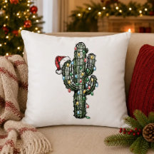Cactus de Noël avec des lumières 