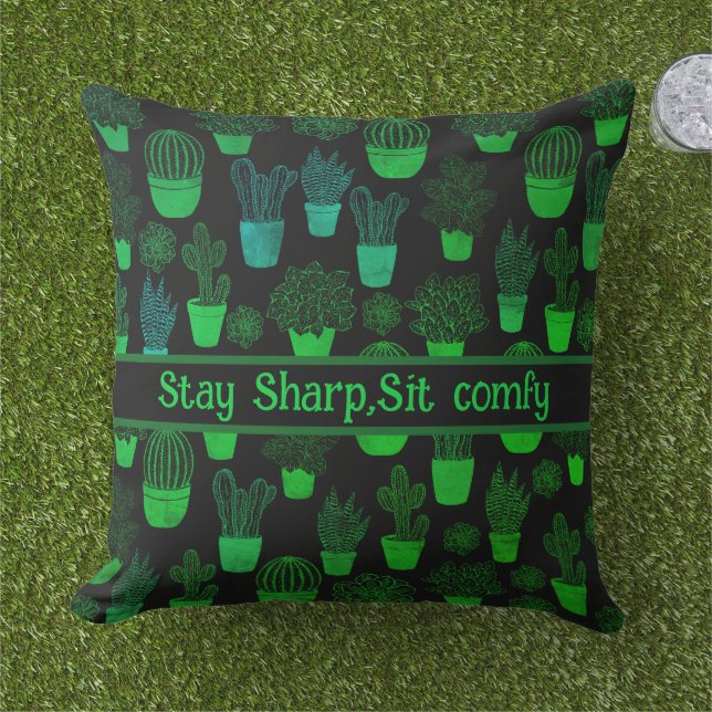 Coussin Cactus désert cactus Plante Motif moderne moderne (Herbe)