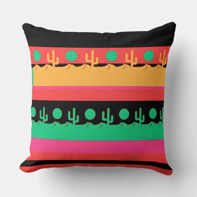 Coussin Cactus du désert  (Recto)