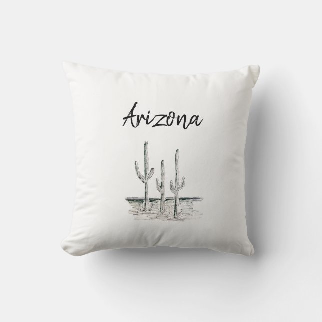 Coussin Cactus du désert Arizona (Recto)
