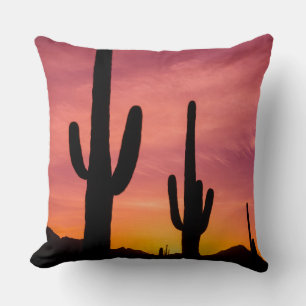 Coussin Cactus du Saguaro au lever du soleil, Arizona