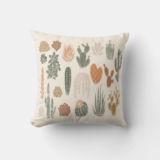 Coussin Cactus et succulent motif sans soudure