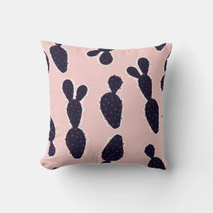Coussin Cactus mignon douce humeur et ton motif,
