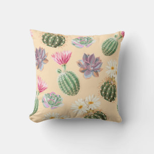 Coussin Cactus Succulent : Motif de détail élevé