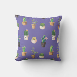 Coussin Cactus Succulents à Dessrt Vert dans les pots