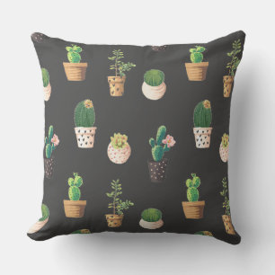 Coussin Cactus Succulents à Dessrt Vert dans les pots