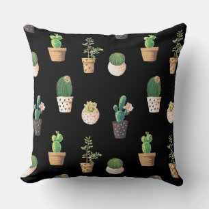 Coussin Cactus Succulents à Dessrt Vert dans les pots