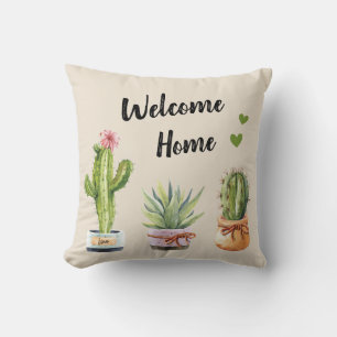 Coussin Cactus Succulents Cactus de jardinier Bienvenue à