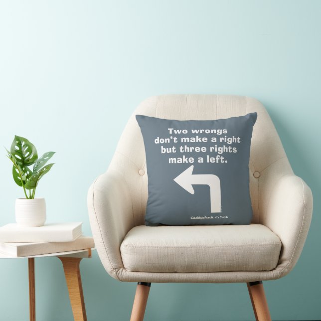Coussin Caddyshack | Deux erreurs ne font pas un droit (Chaise)