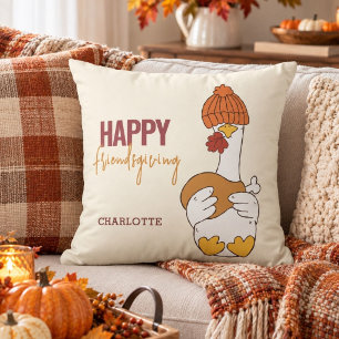 Coussin Cadeau amusant et mignon de Friendsgiving pour can