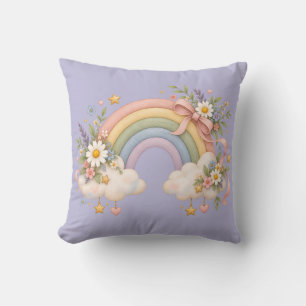 Coussin Cadeau Arc-en-ciel à l'aquarelle – Nuage Charmant