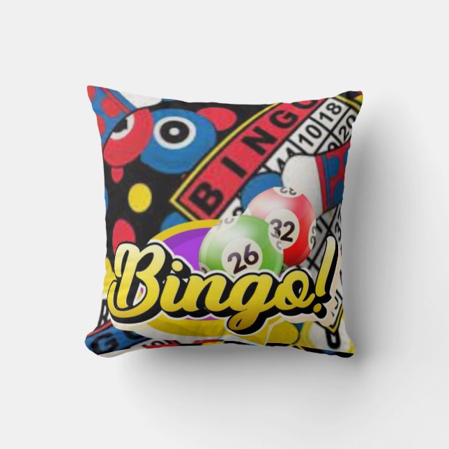 Coussin cadeau Bingo (nom personnalisé) (Recto)