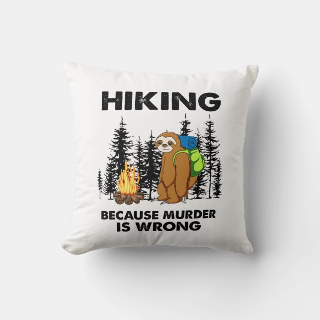 Coussin Cadeau Camper | Randonnée Parce Que Le Meurtre N'E (Recto)