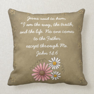 Coussin Cadeau chrétien fait sur commande de vers de bibl