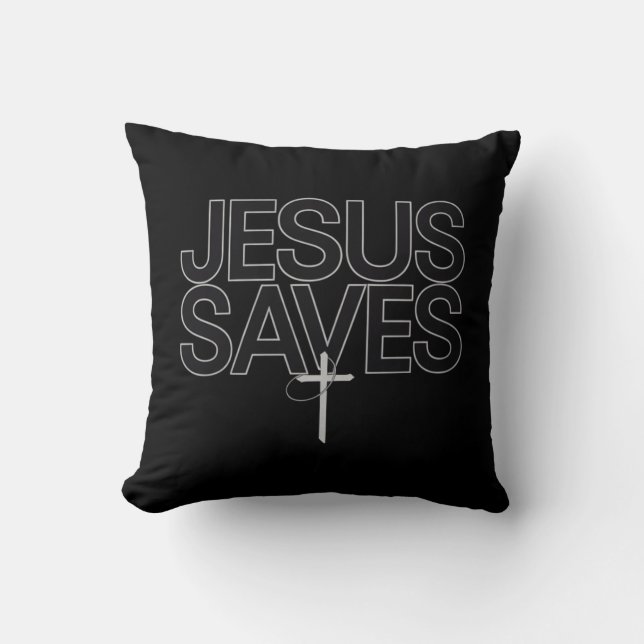 Coussin Cadeau chrétien Jésus Foi Verset de la Bible (Recto)