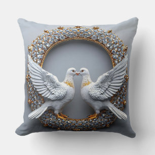 Coussin Cadeau colombes de mariage pour couples