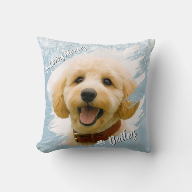 Coussin Cadeau commémoratif de photo personnalisée de coup (Recto)