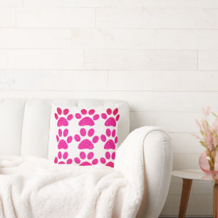 Coussin Cadeau Cool Ombre Pailleté Empreinte de Patte Rose